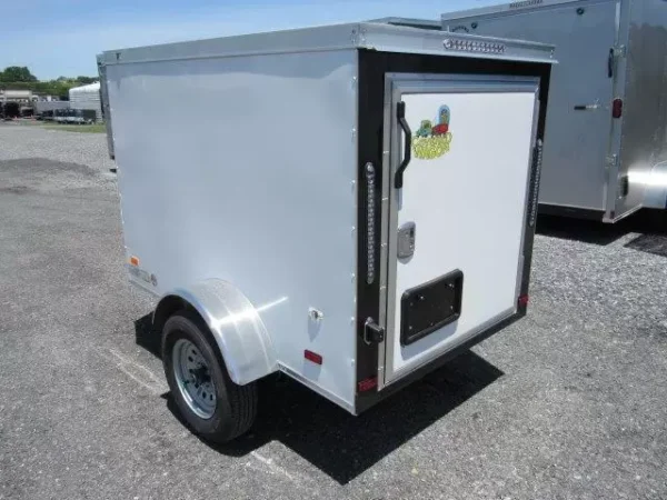 Covered-Wagon-5x8-Enclosed-Cargo-Trailer-Luggage-Trailer-Single-Rear-Door-7 Covered Wagon 4×6 Enclosed Cargo Trailer